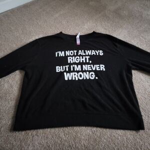 No Boundaries Black Sweatshirt with White Text